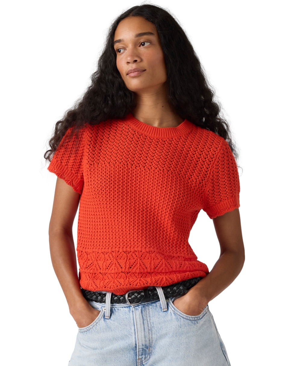 "suéter" "cuello" redondo "para mujer" 3