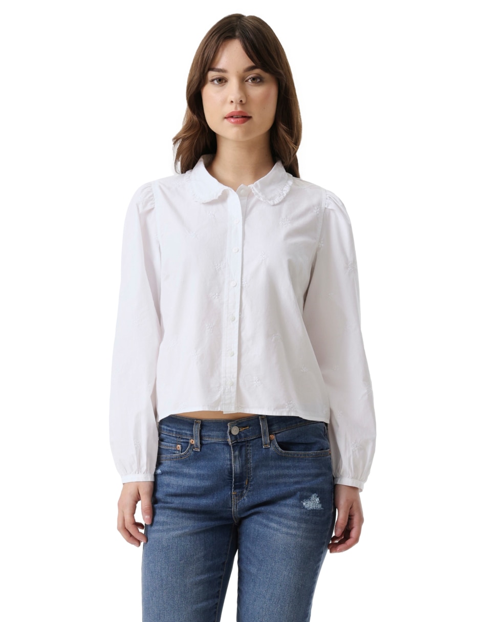 Blusa manga larga para mujer