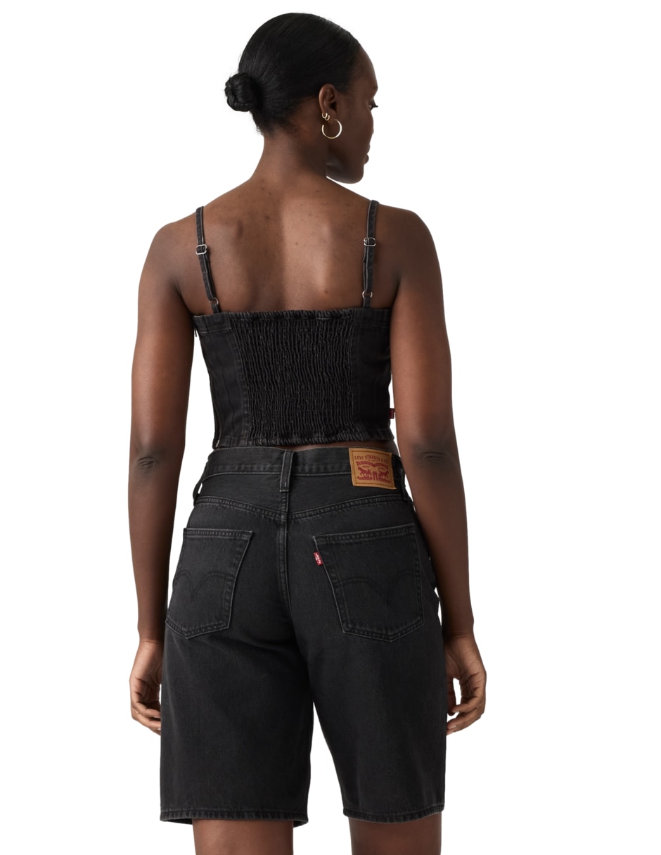 Top cuello cuadrado escote medio tirante delgado 2
