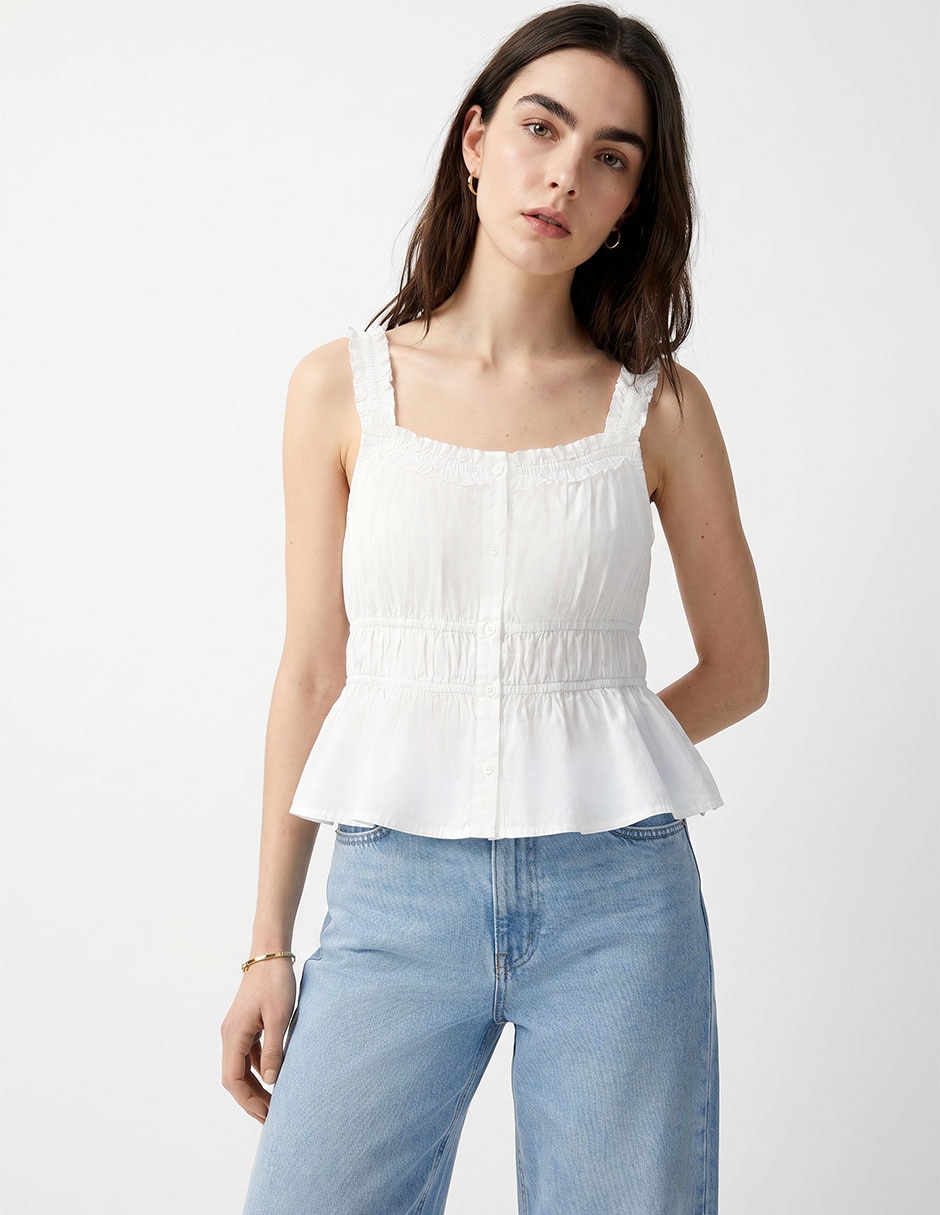 Blusa sin manga para mujer