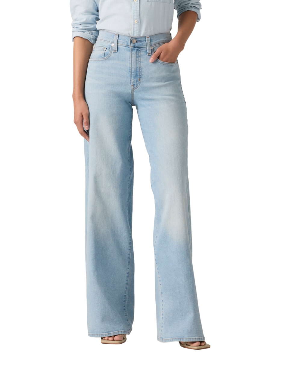 Jeans wide leg cintura levi's 728 para mujer
