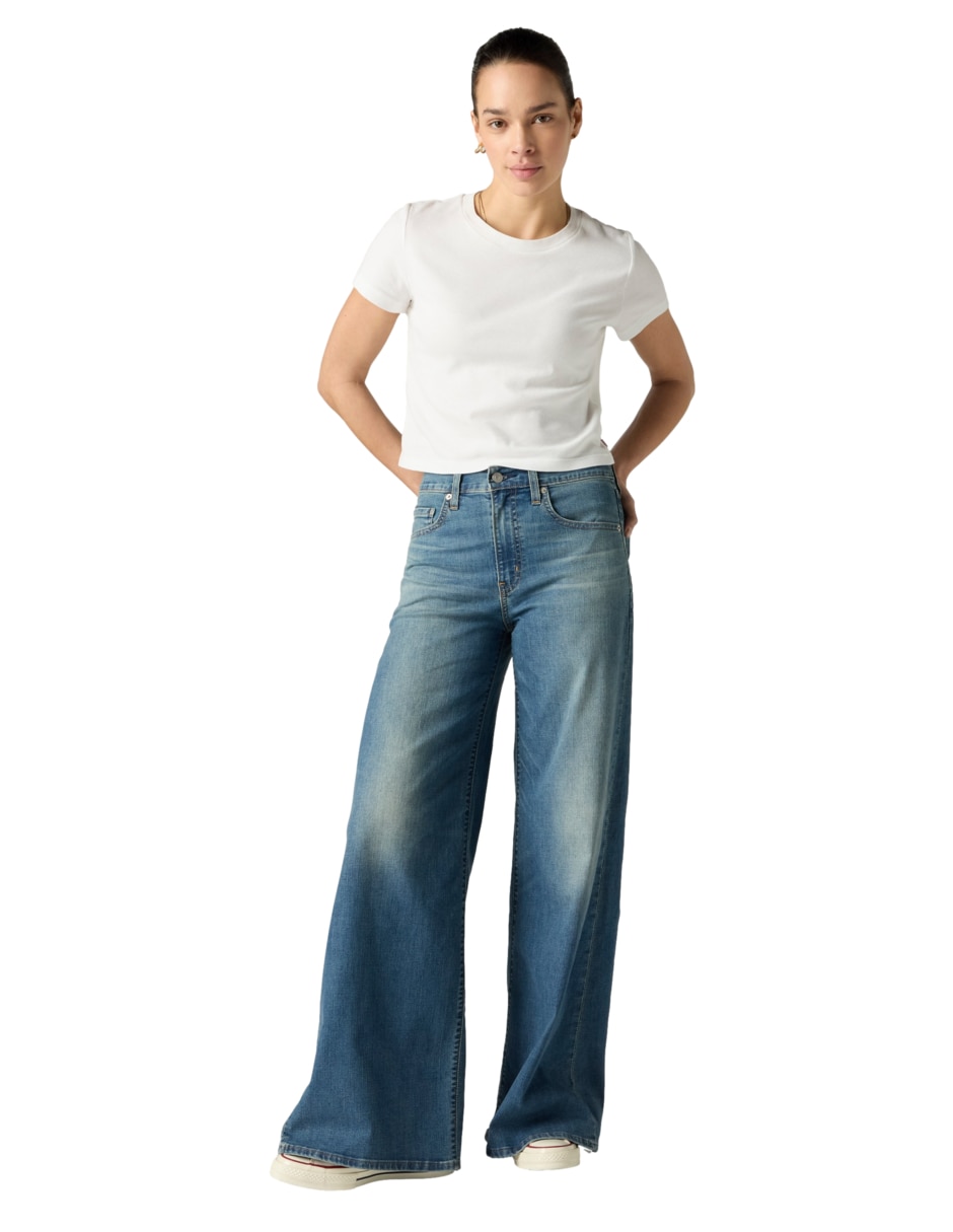 Jeans wide leg 728 para mujer