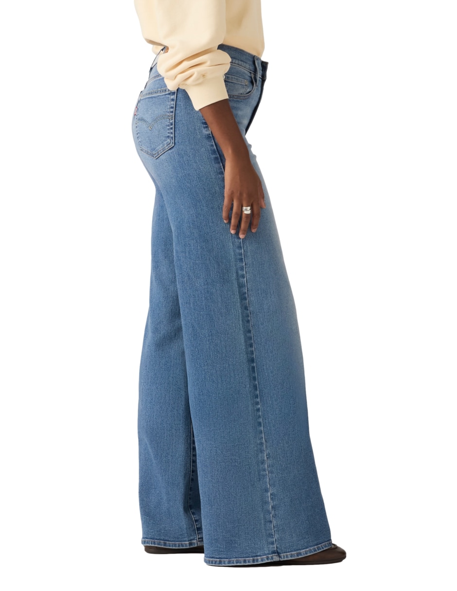 Jeans wide leg cintura levi's 728 para mujer