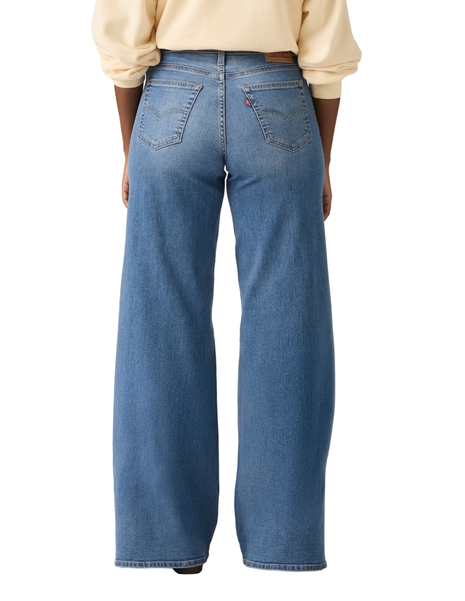 Jeans wide leg cintura levi's 728 para mujer