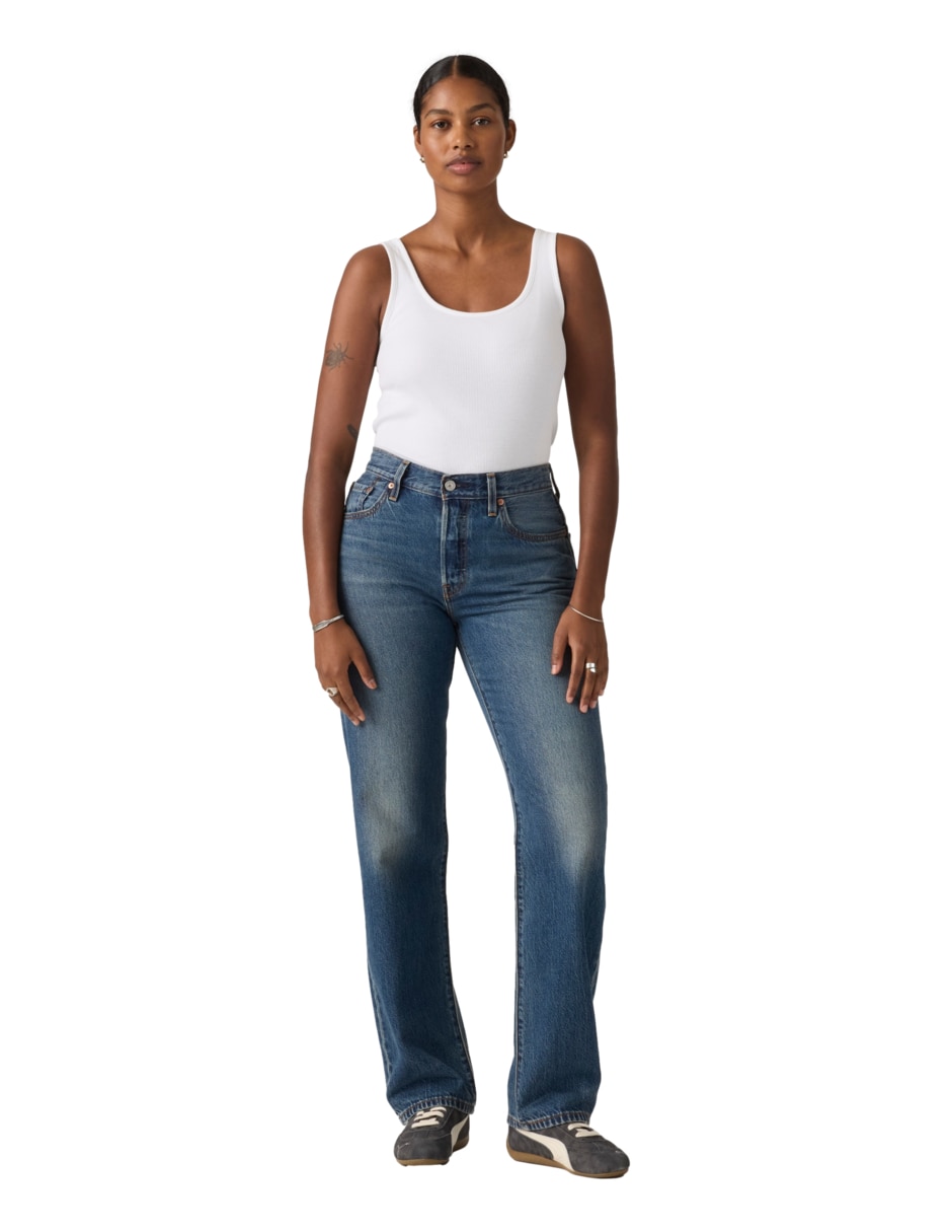 Jeans straight cintura 501 para mujer 4