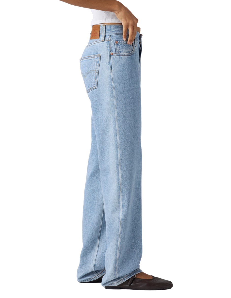 "jeans/jegging/jeans jogger" straight media cintura levi's 501 no aplica "para mujer"
