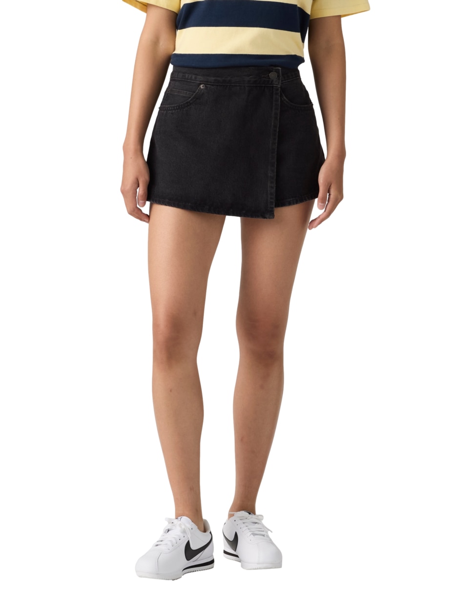 Falda pantalón midi levi's de algodón a la cintura