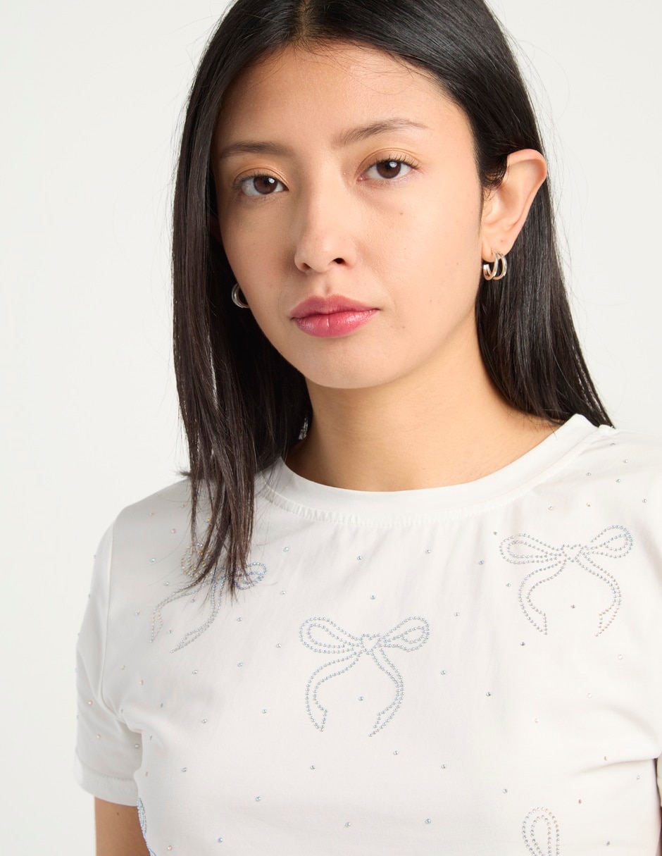Playera manga corta Biography cuello redondo para mujer