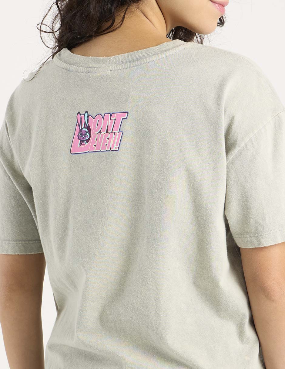 Playera Judy Hopps manga corta cuello redondo para mujer