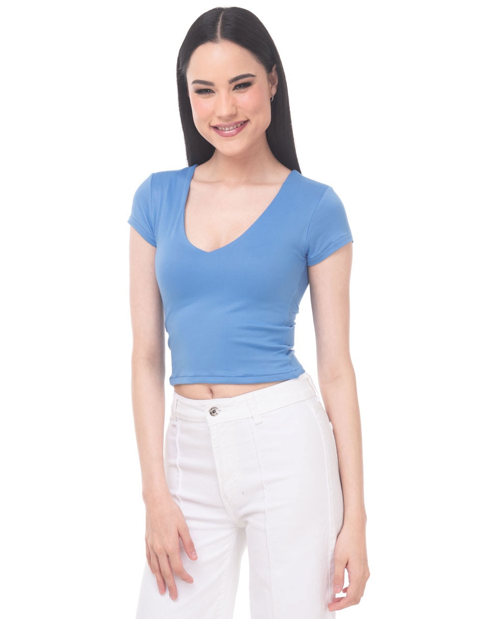 Top escote v