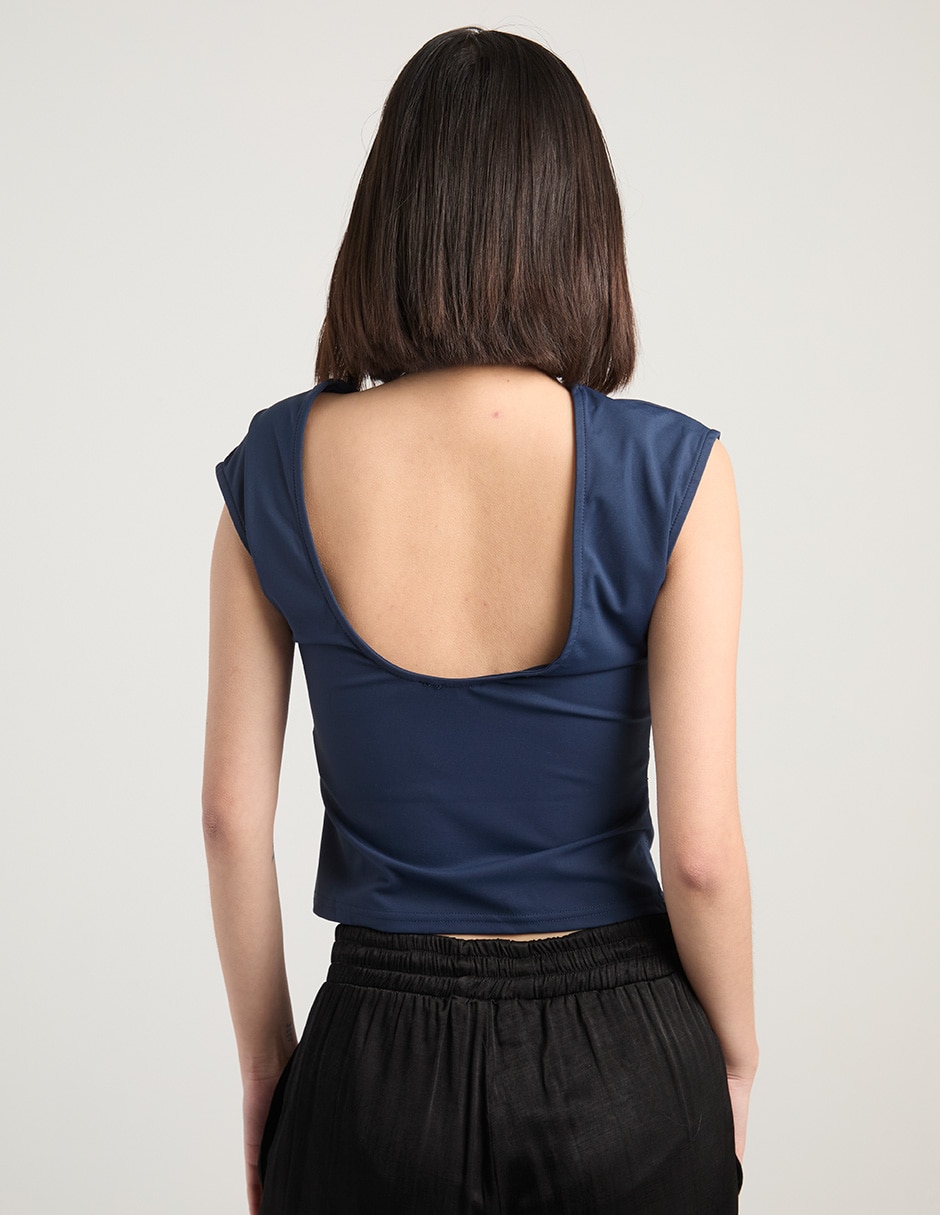 Blusa manga corta para mujer 11