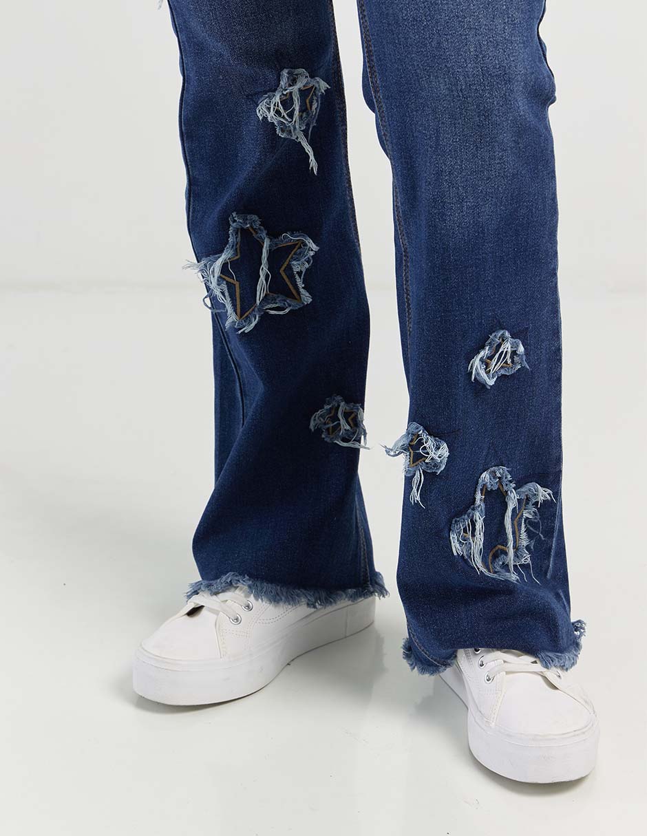 Jeans relaxed flare para mujer 10