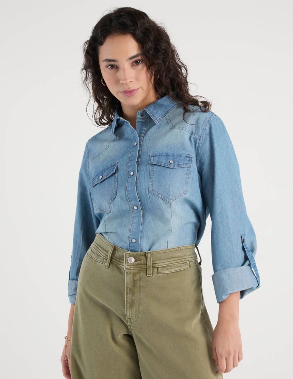 Blusa manga larga para mujer 7