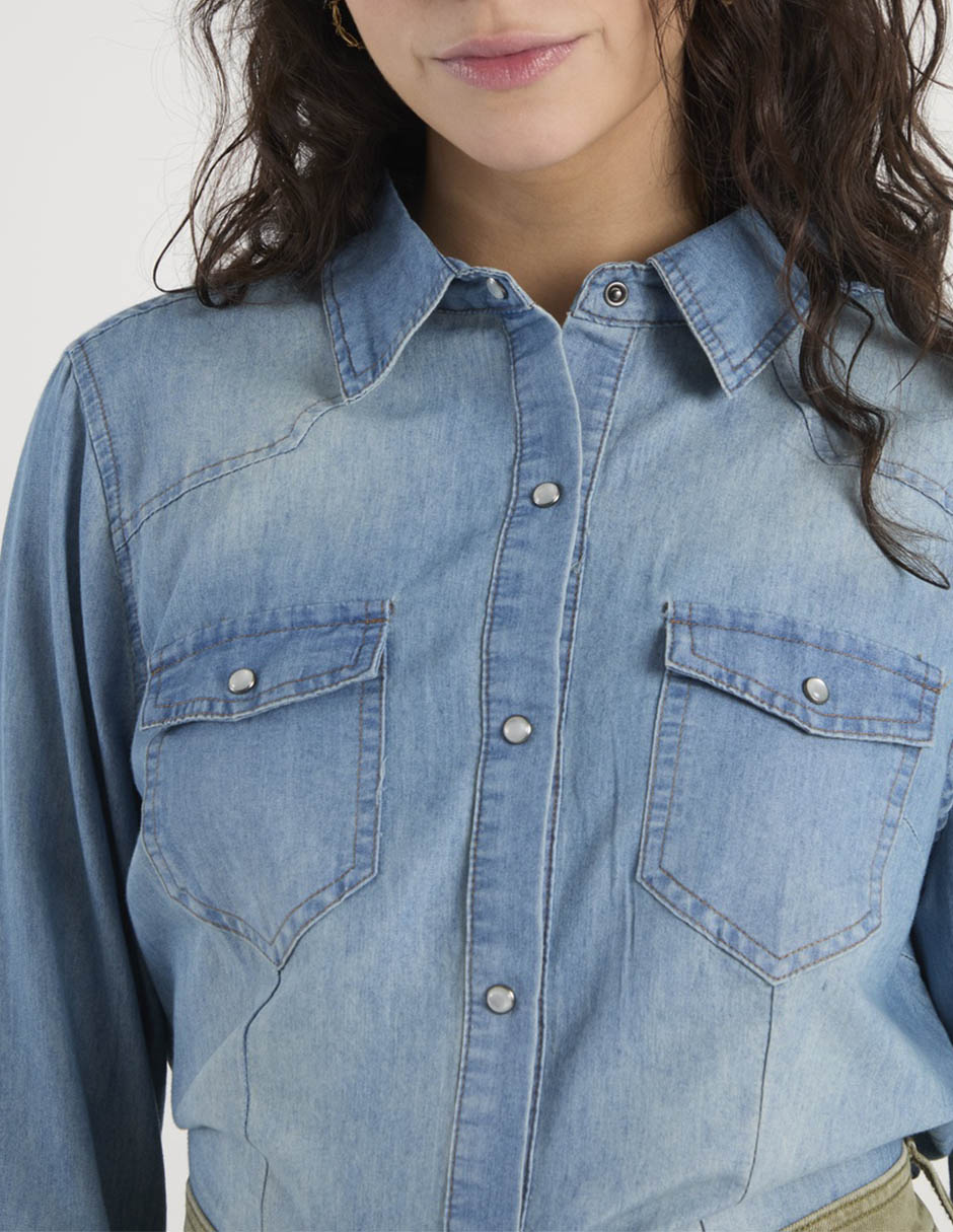 Blusa manga larga para mujer 8
