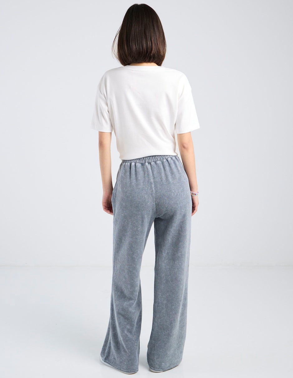 Pants wide leg Coffee Bean Juniors con jareta para mujer