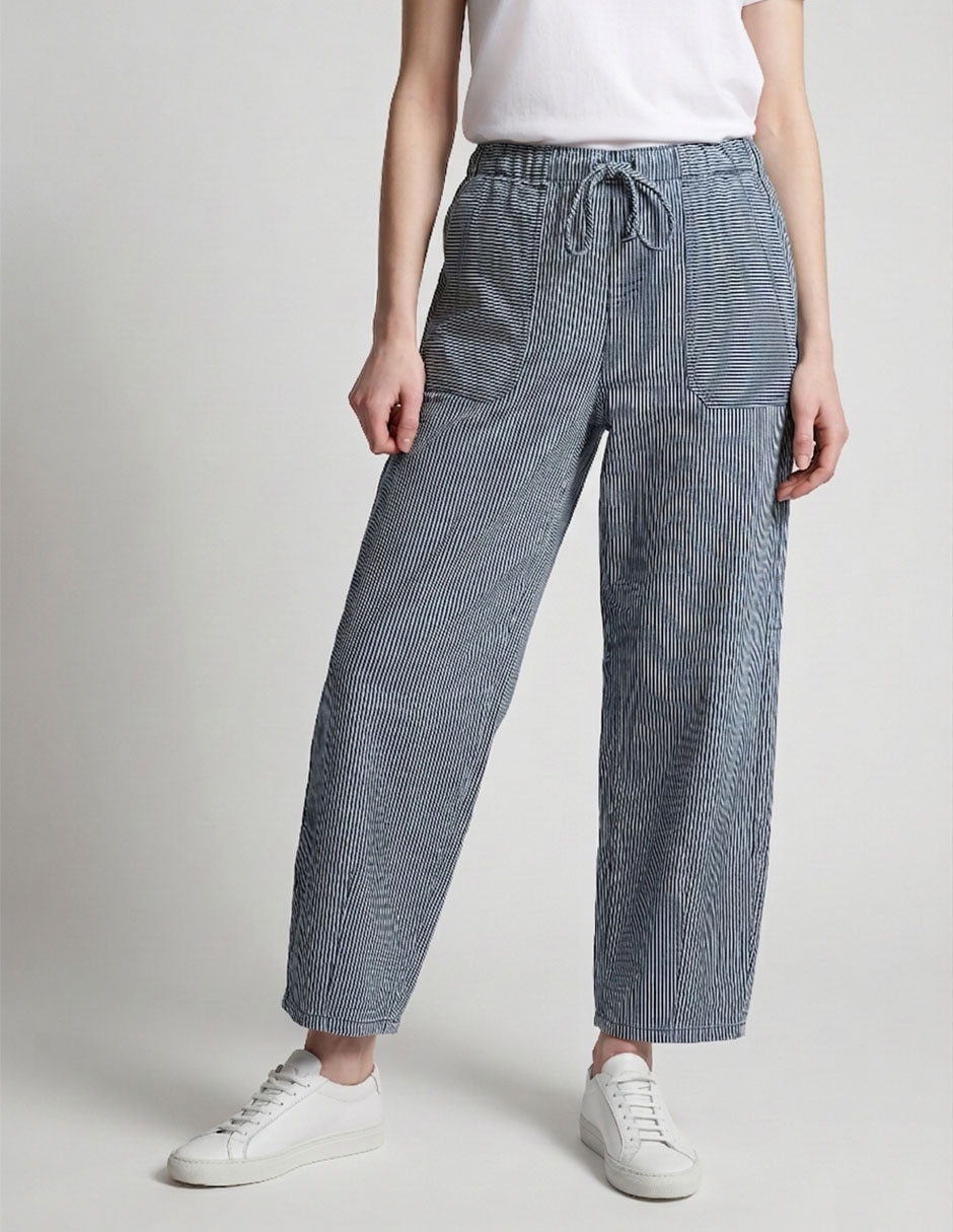 Jeans relajado corte a la cintura para mujer