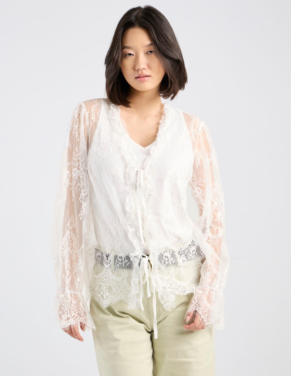 Blusa manga larga para mujer 7