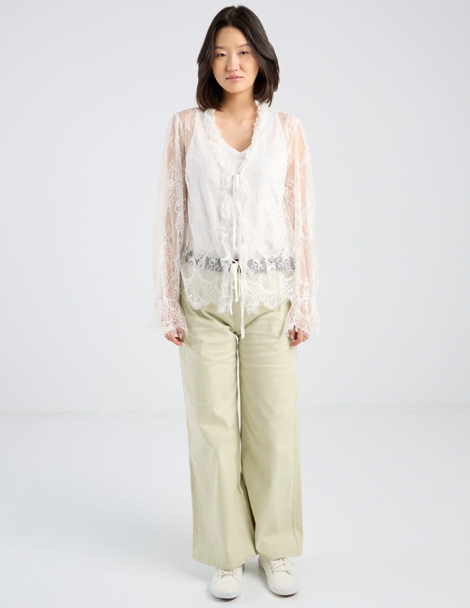 Blusa manga larga para mujer 8
