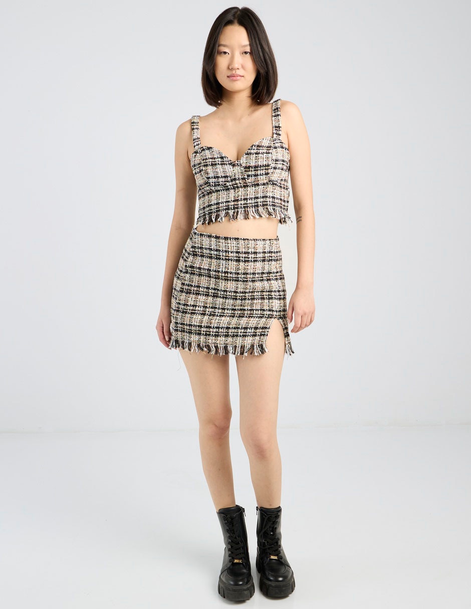 Falda mini cintura alta Falda mini cintura alta
