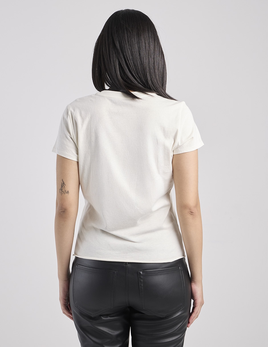 Playera manga corta cuello redondo mujer 4