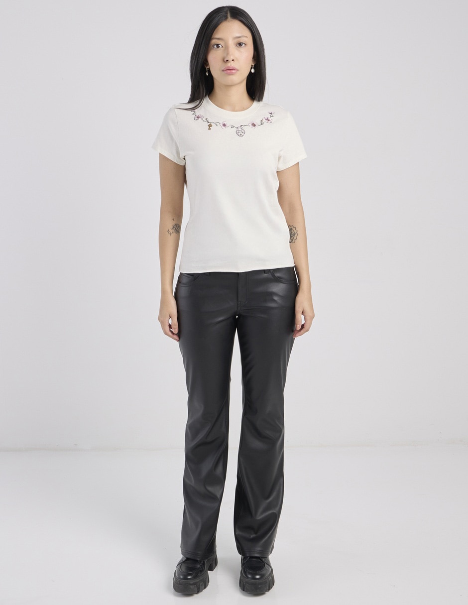 Playera manga corta cuello redondo mujer 3