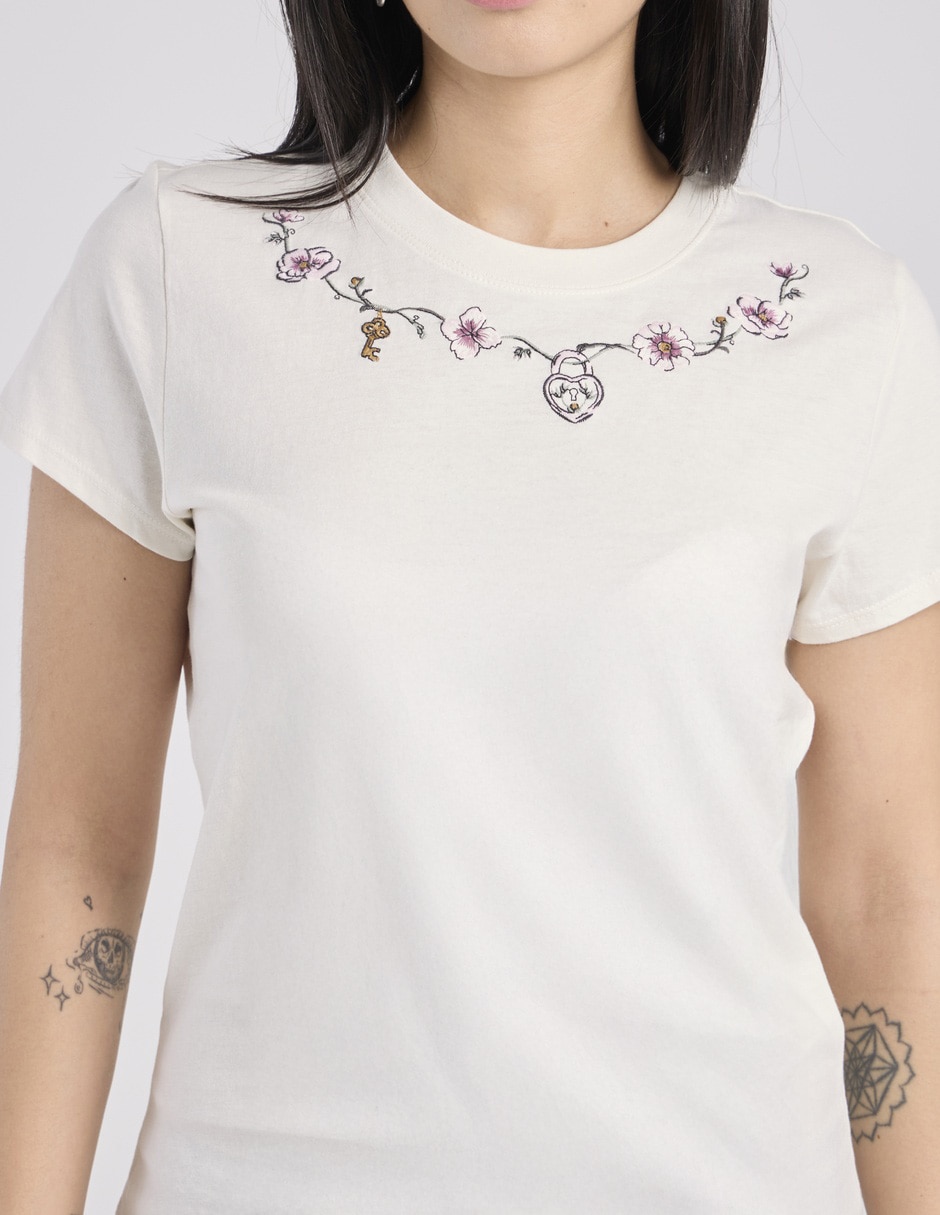 Playera manga corta cuello redondo mujer 2