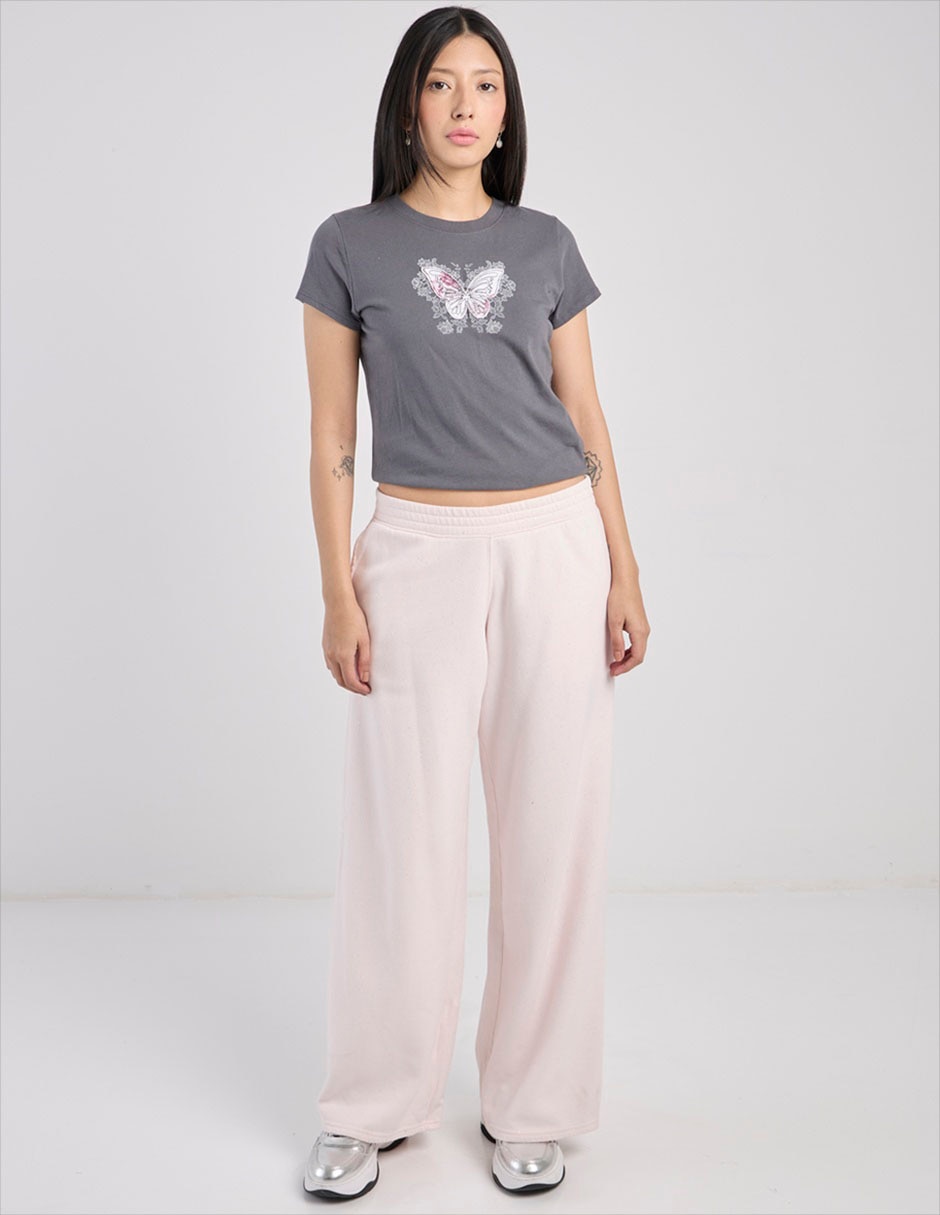 Playera manga corta cuello redondo mujer 4