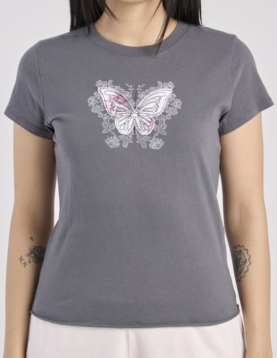 Playera manga corta cuello redondo mujer 2