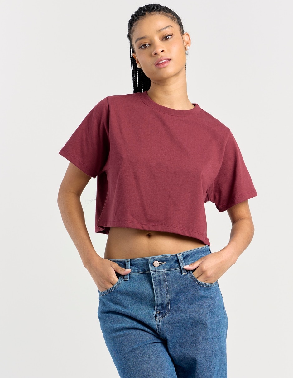 Playera manga corta cuello redondo mujer 2