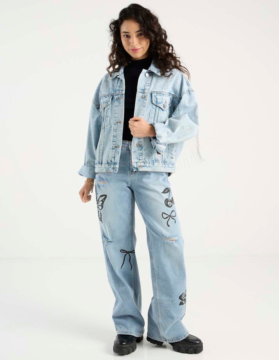 Jeans relaxed straight para mujer 7