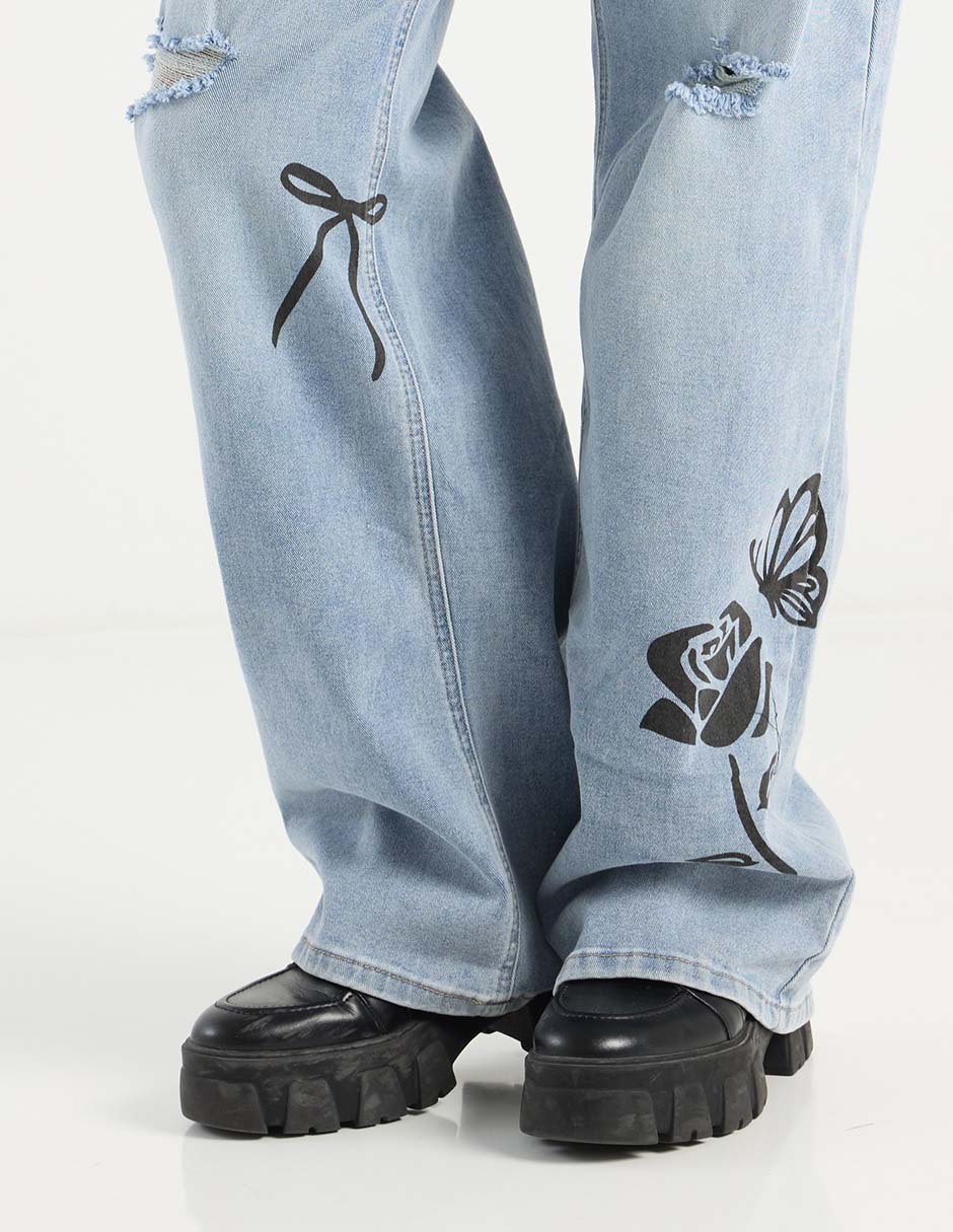 Jeans relaxed straight para mujer 10