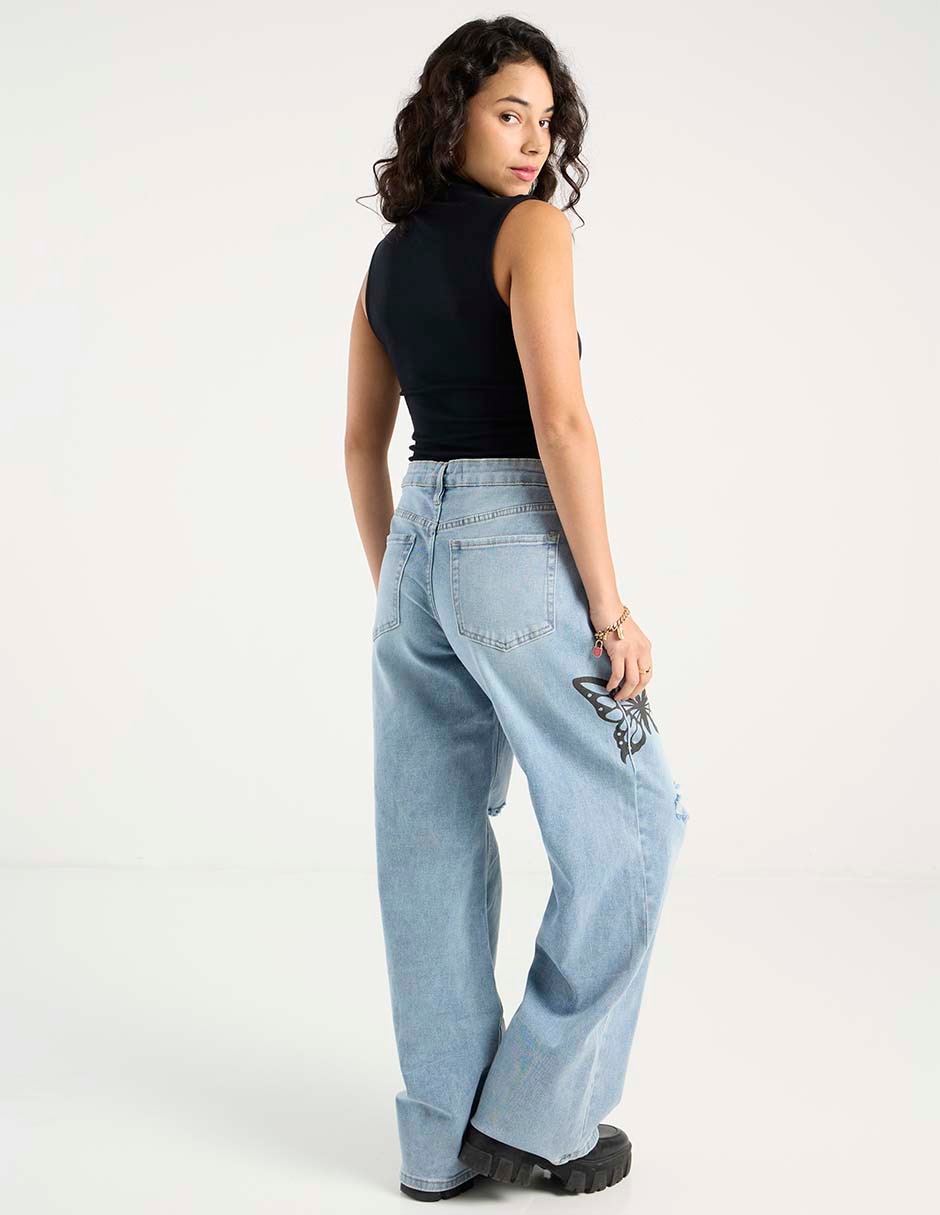 Jeans relaxed straight para mujer 11