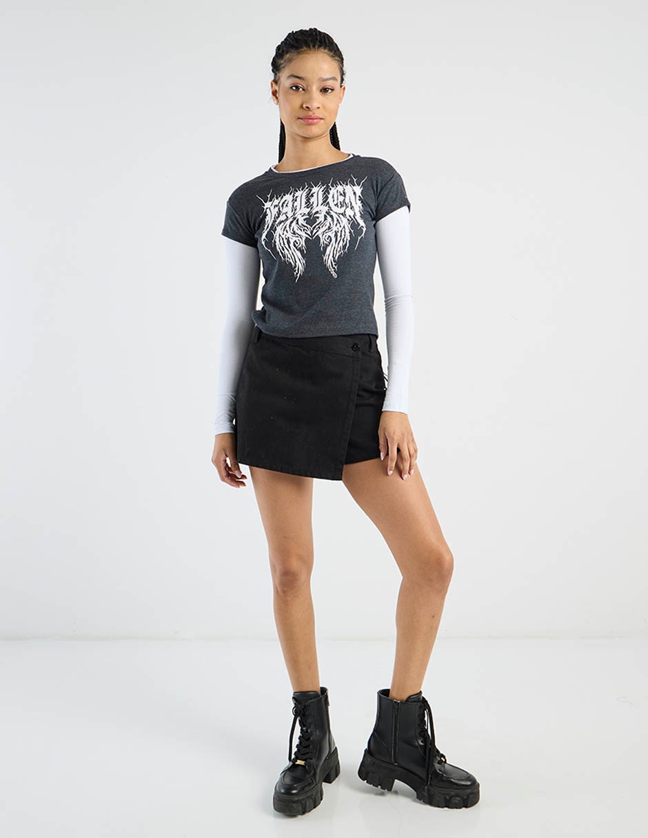 Playera manga larga cuello redondo para mujer 6