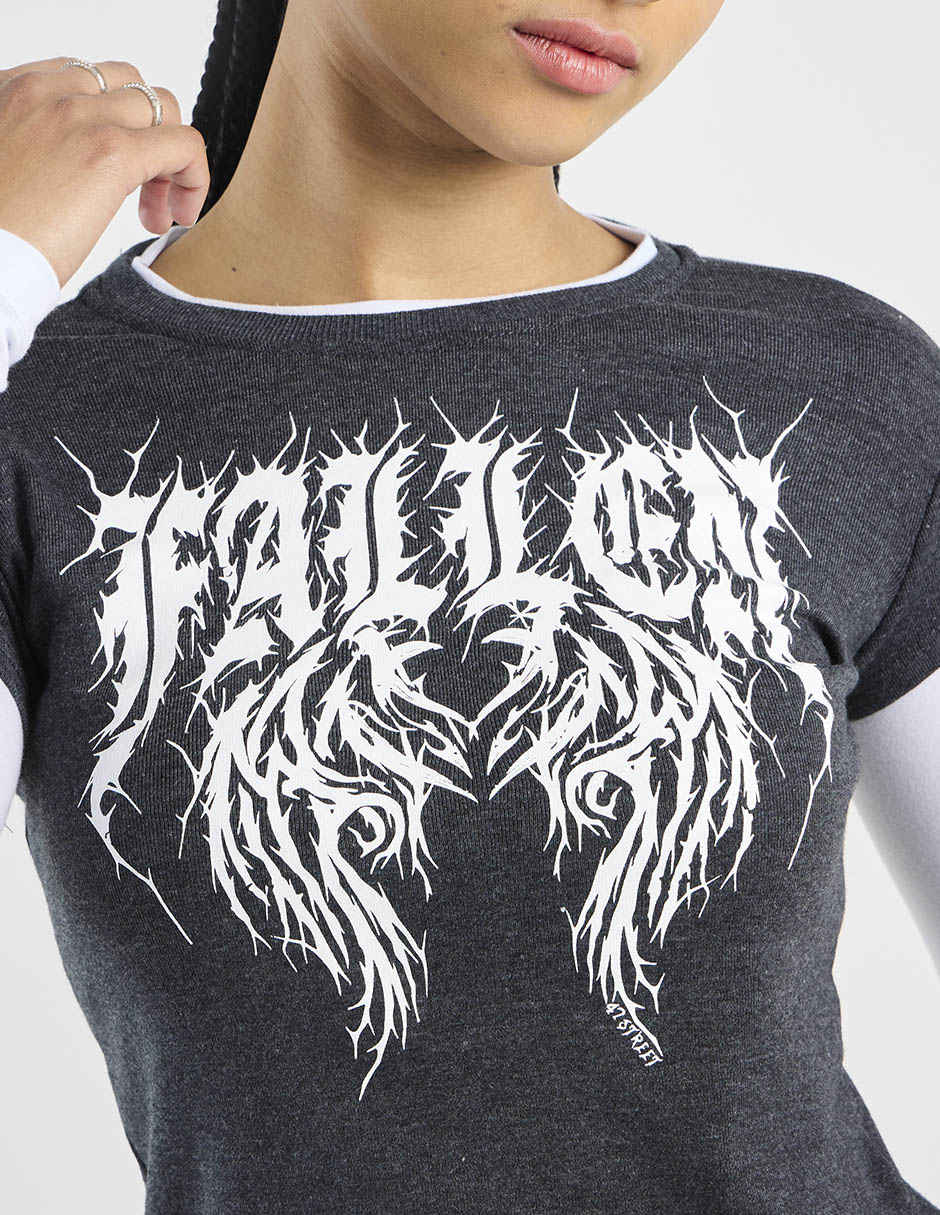 Playera manga larga cuello redondo para mujer 7