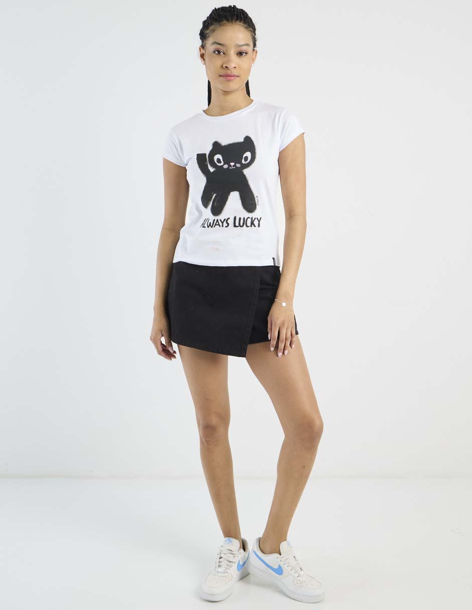 Playera manga corta cuello redondo para mujer 7
