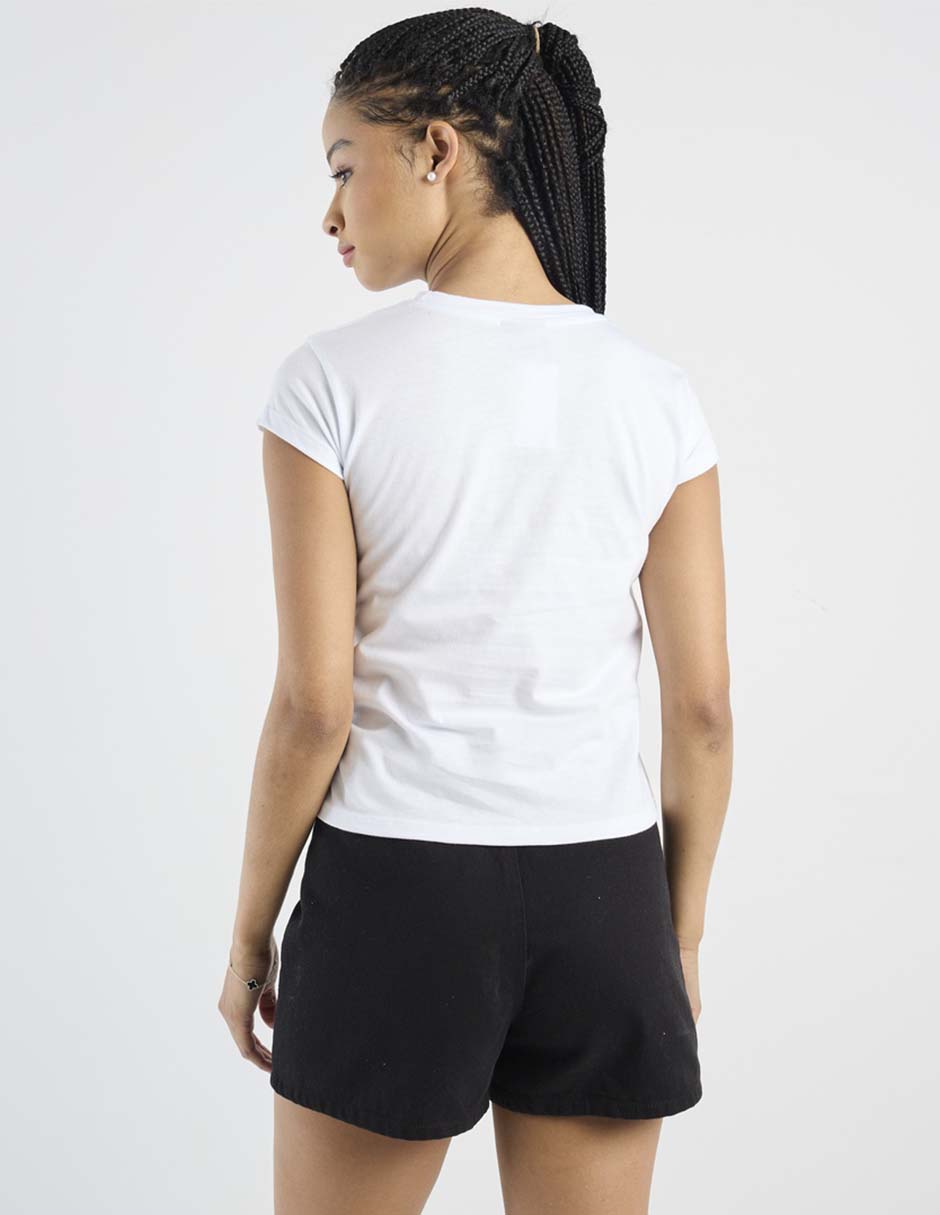 Playera manga corta cuello redondo para mujer 11