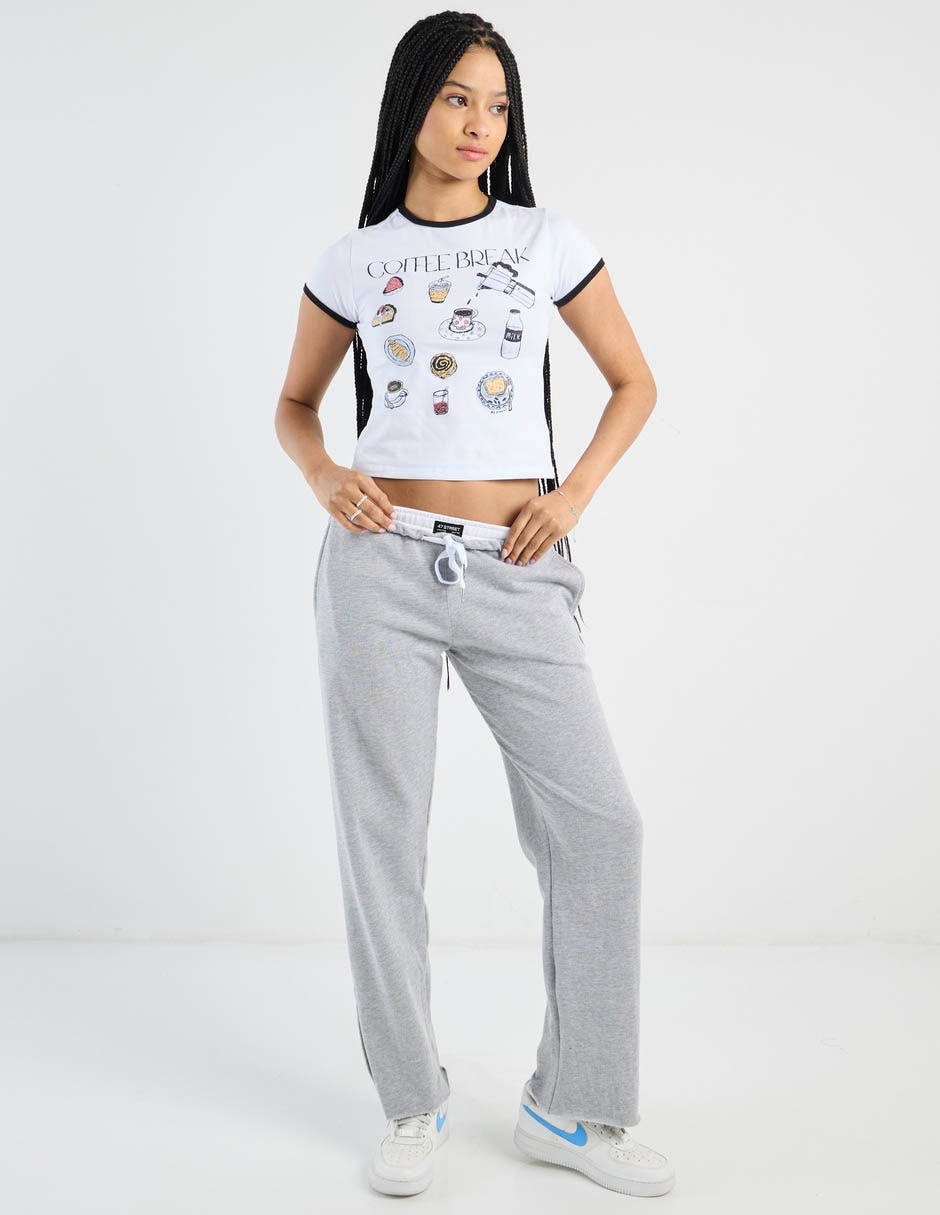 Playera manga corta 47St cuello redondo para mujer