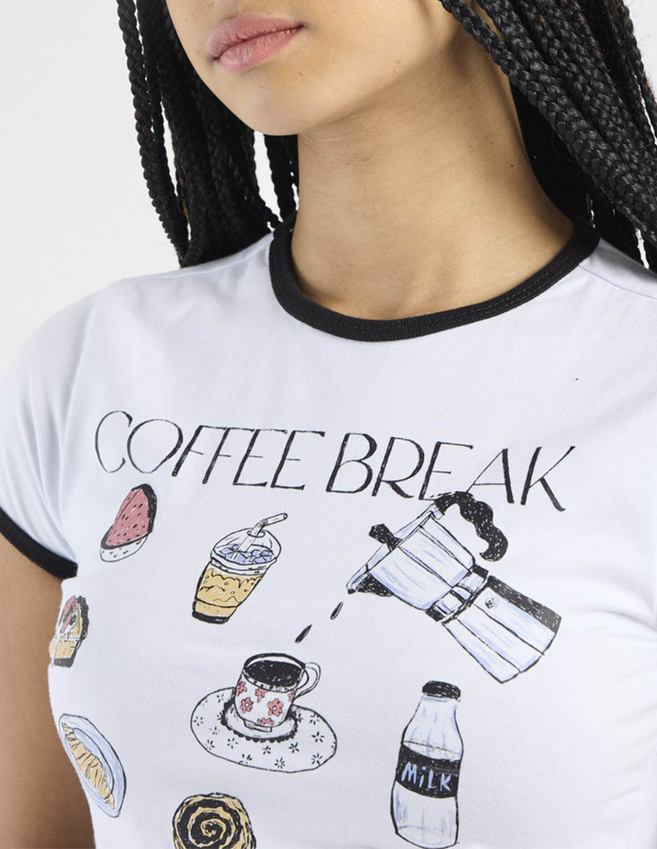 Playera manga corta 47St cuello redondo para mujer