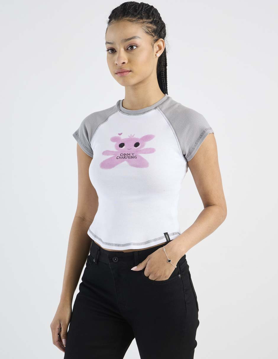 Playera manga corta cuello redondo para mujer 2