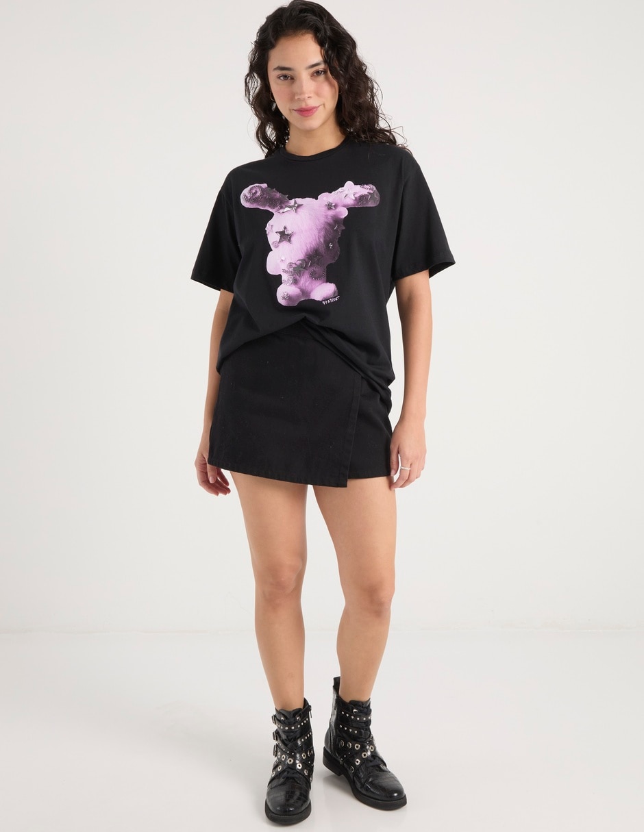 Playera manga corta 47St cuello redondo para mujer