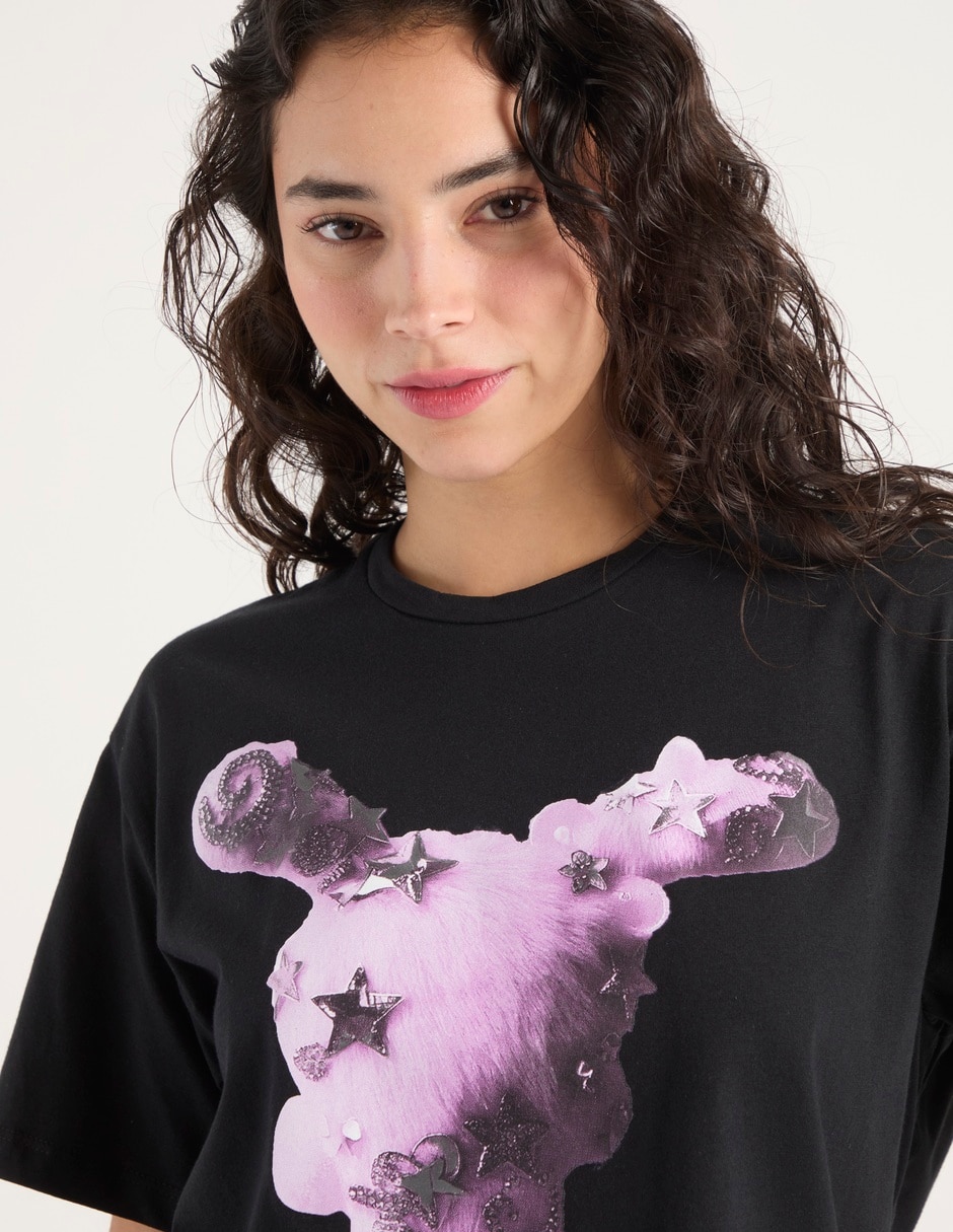 Playera manga corta 47St cuello redondo para mujer