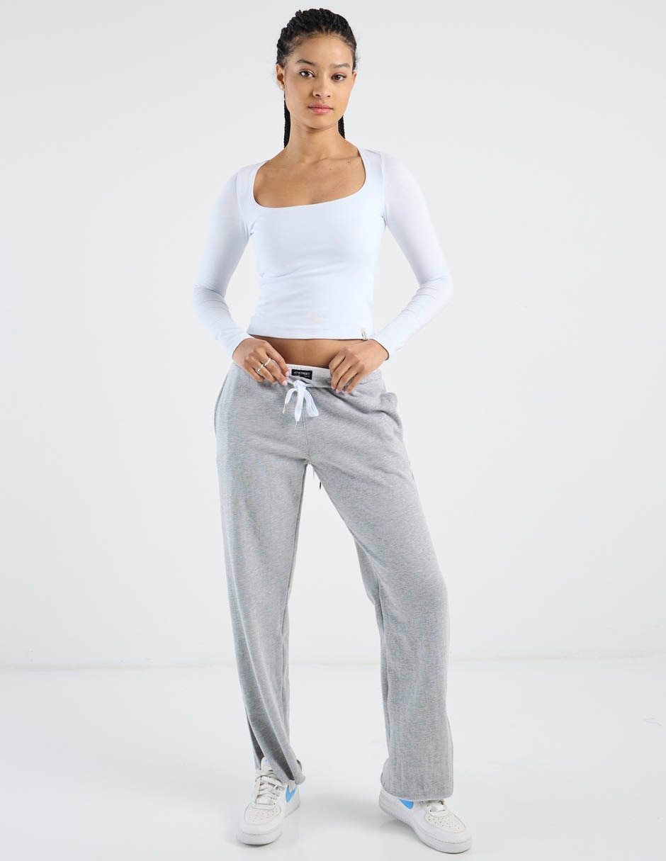 Pants regular con jareta para mujer 2