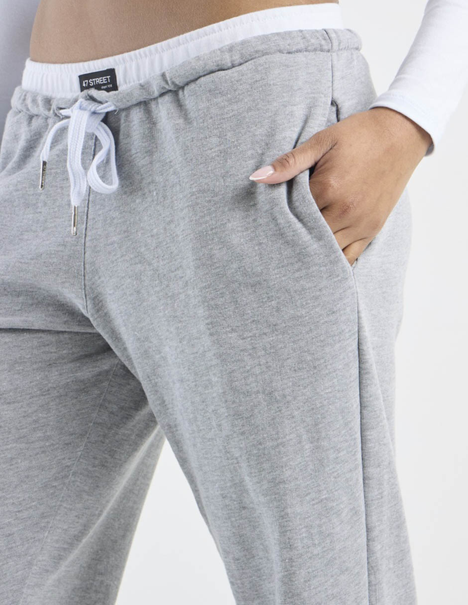 Pants regular con jareta para mujer 5