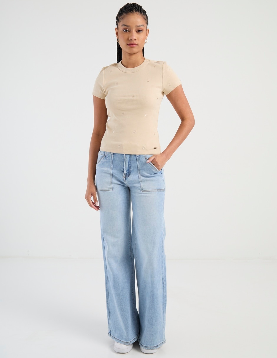 Playera manga corta That's It cuello redondo para mujer