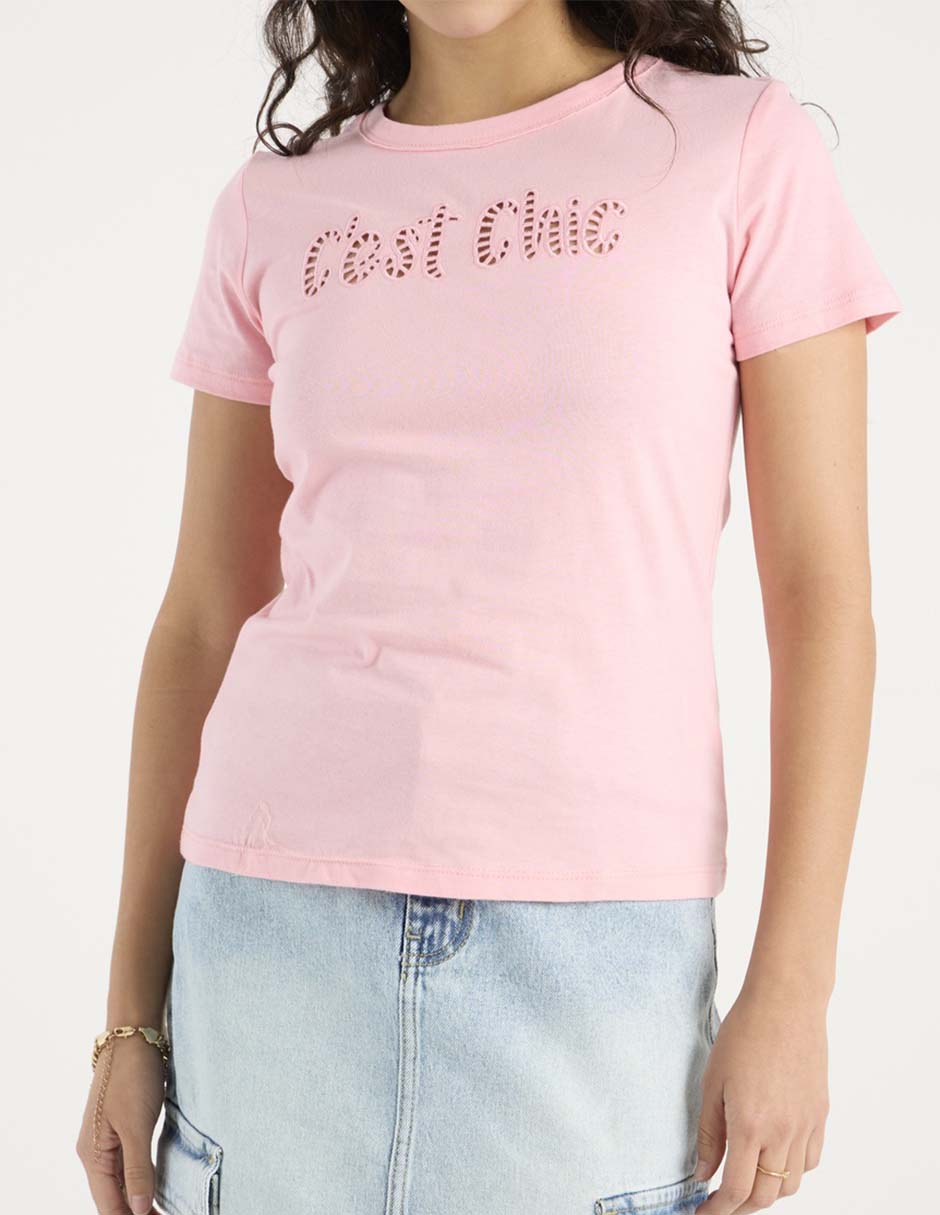 Playera manga corta cuello redondo mujer 3