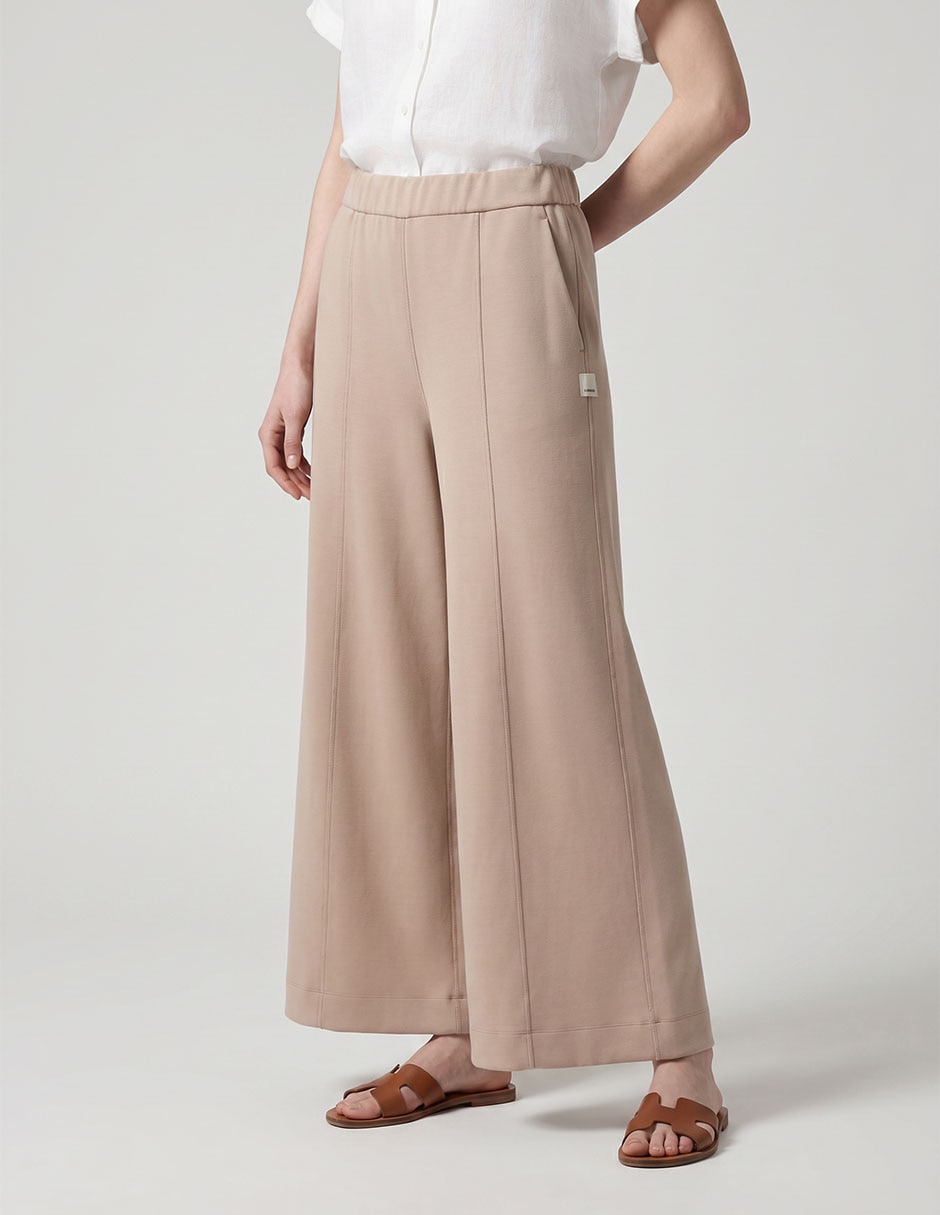 Pants amplio con elástico para mujer
