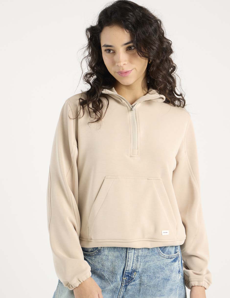 Sudadera con capucha y bolsa para mujer 7