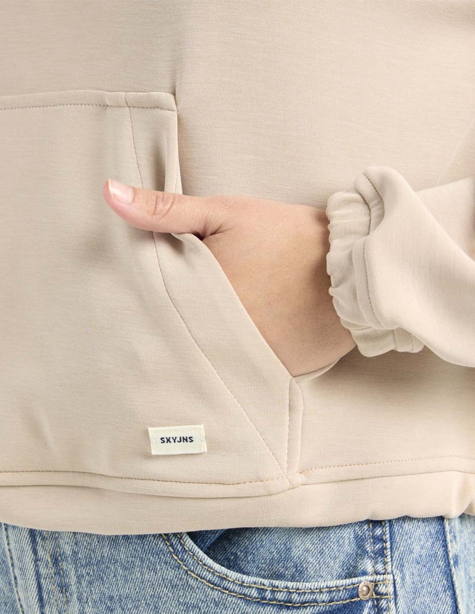 Sudadera con capucha y bolsa para mujer 10