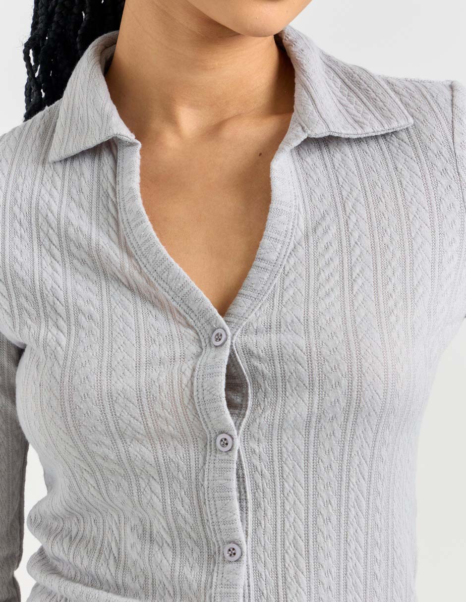 Blusa manga larga para mujer 7