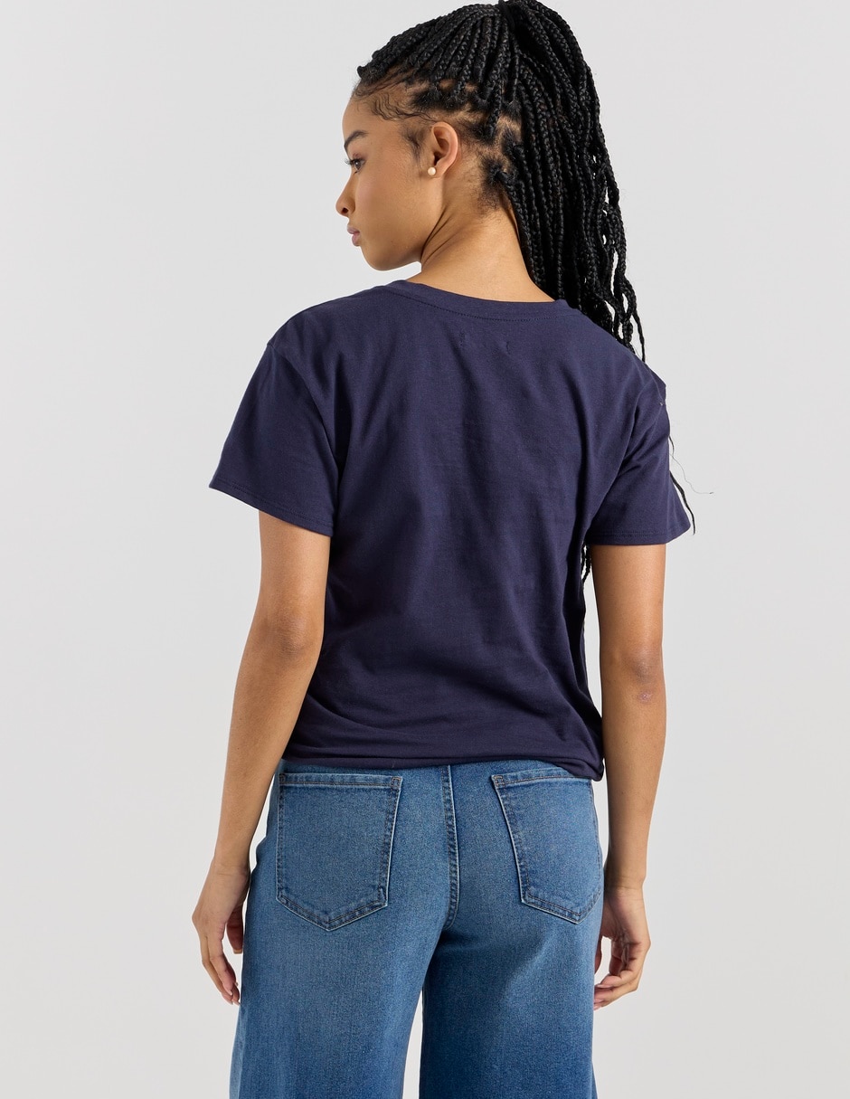 Playera manga corta cuello redondo mujer
